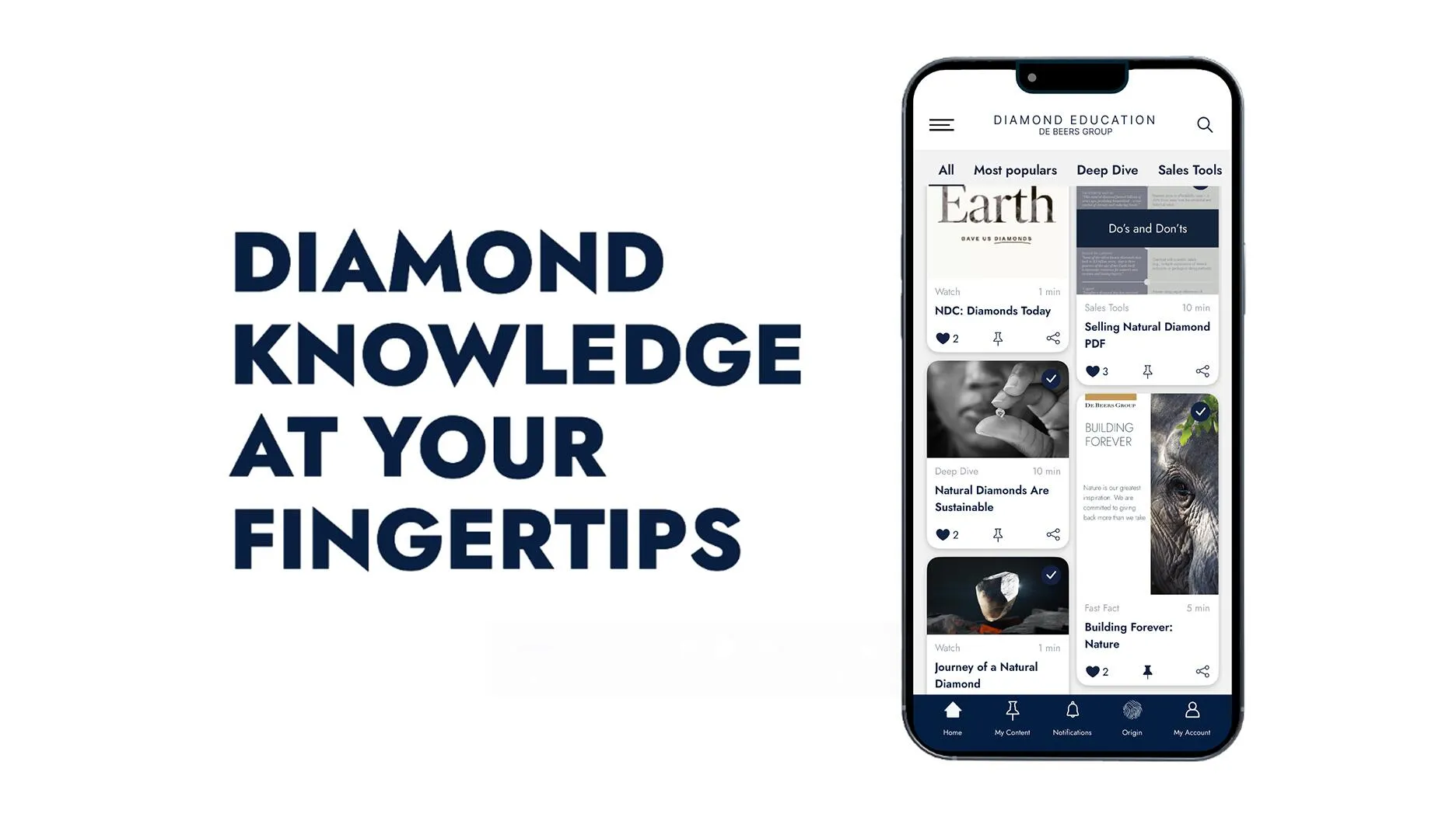 De Beers запустил бесплатное приложение для продавцов алмазов