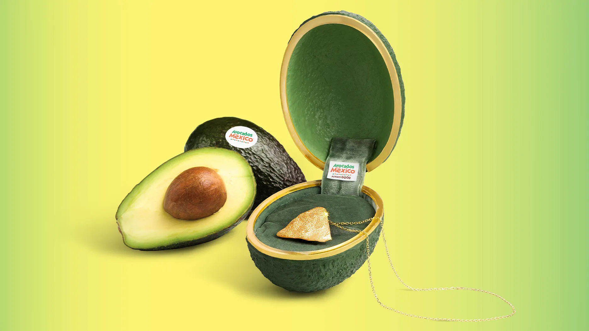 Золотое колье-чипс: эксклюзивный розыгрыш от Avocados From Mexico