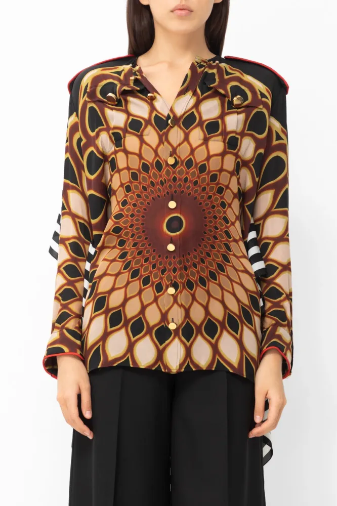 Блуза Givenchy: Шелковая Рубашка с Парижского Подиума