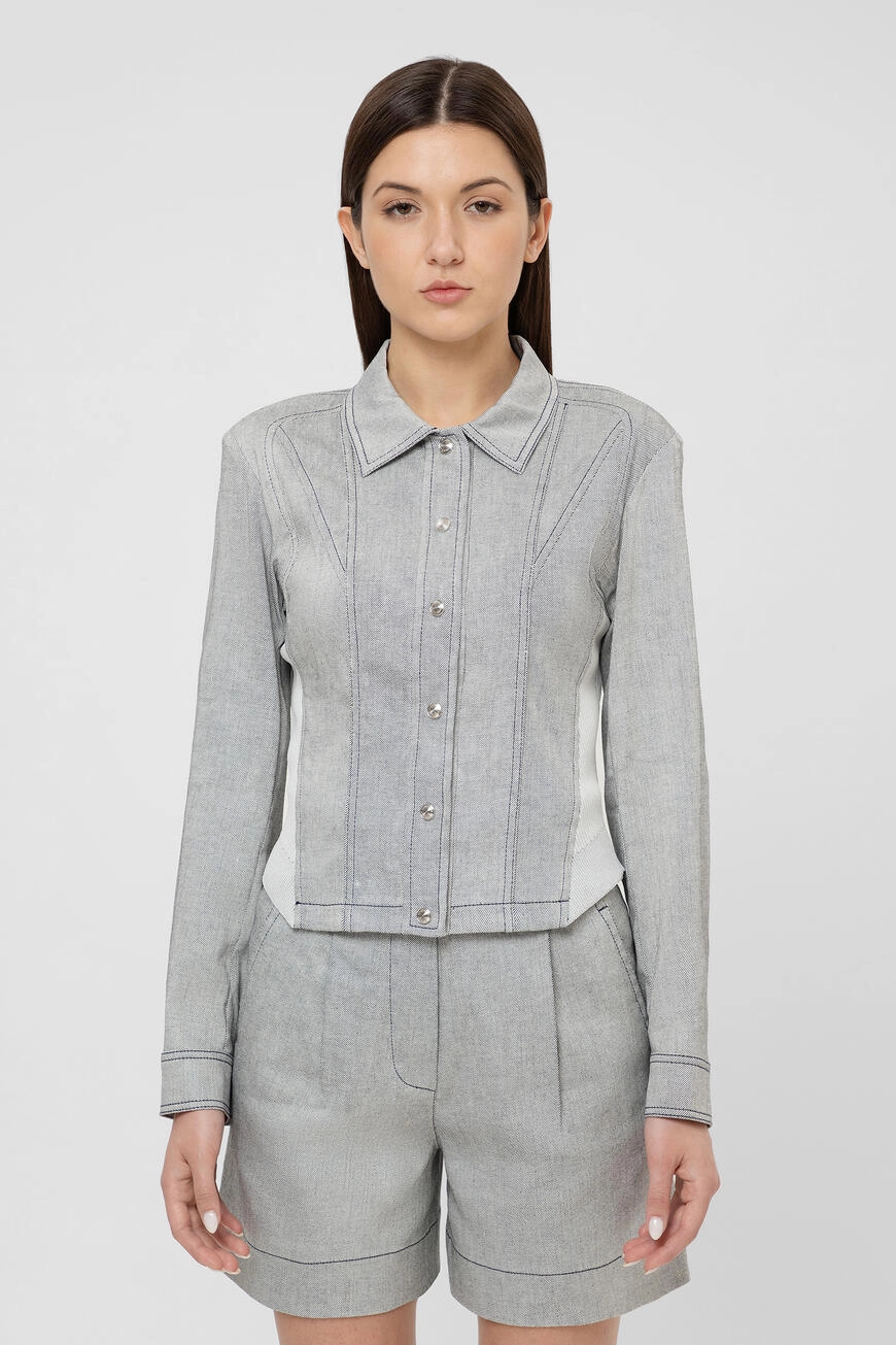 Блейзер Max Mara Светло-серый с Эластичными Вставками