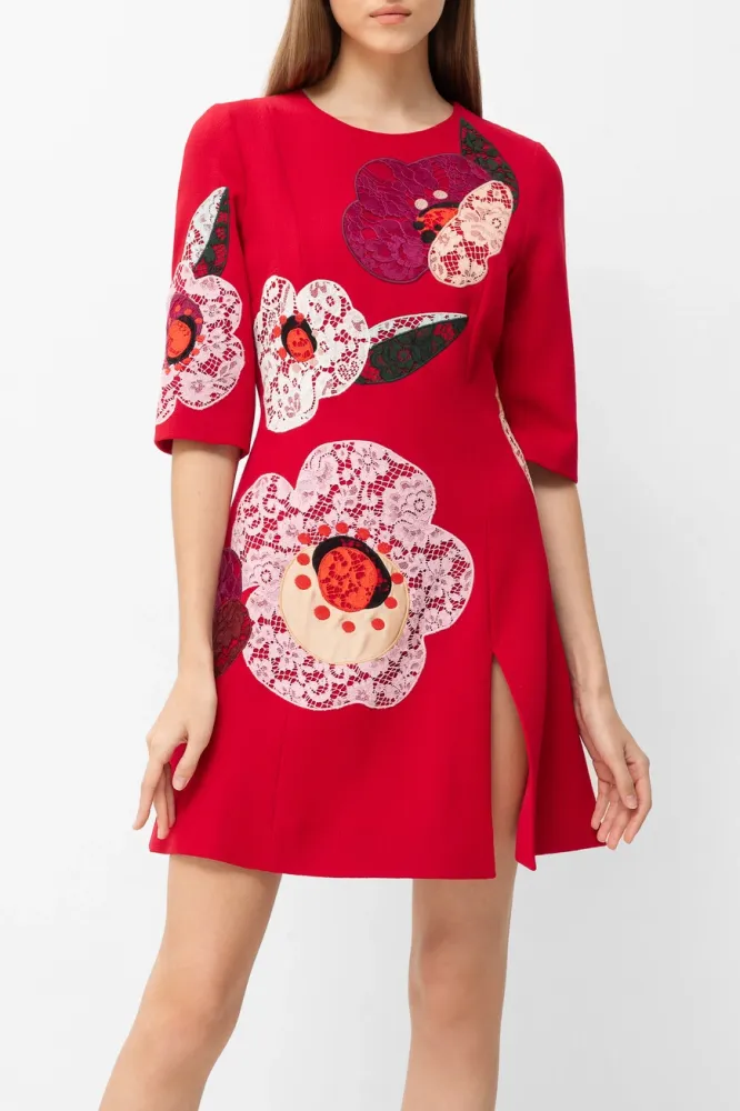 Dolce & Gabbana Платье Красное Шерсть | Купить Онлайн