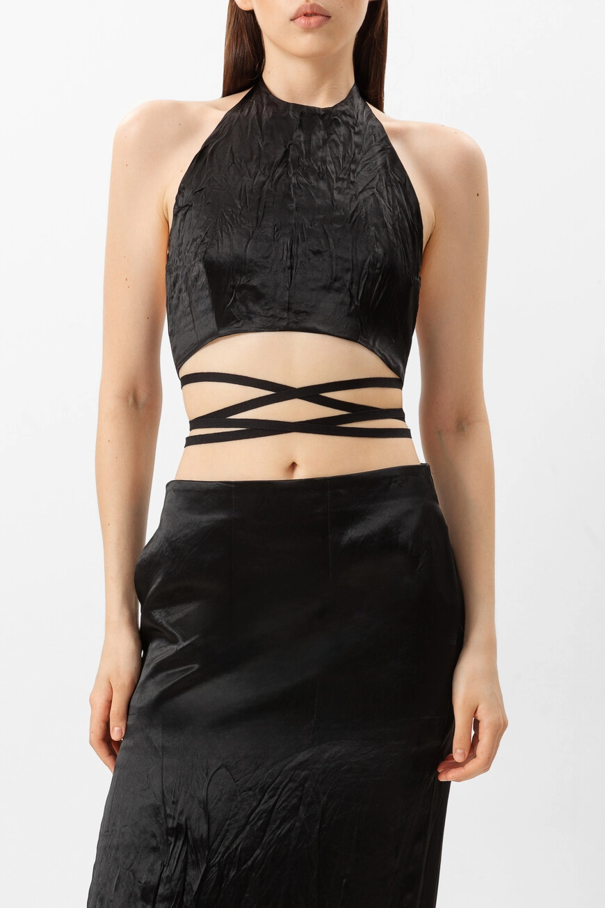 Топ Max Mara: Атласный шик с открытой спиной