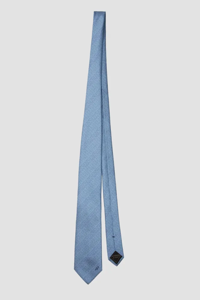 Шёлковый галстук Brioni: Синий, Ручная Работа. Купить Онлайн