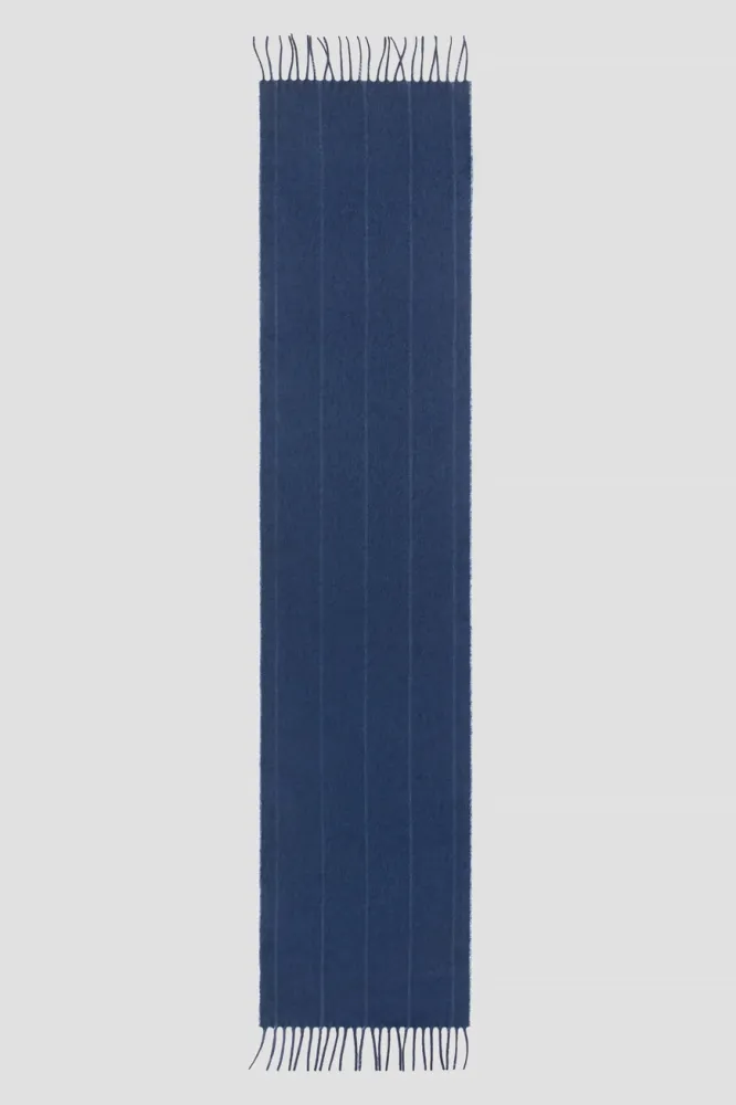 Шарф Brioni: Кашемир/Шелк, Синий, Геометрия - Купить!