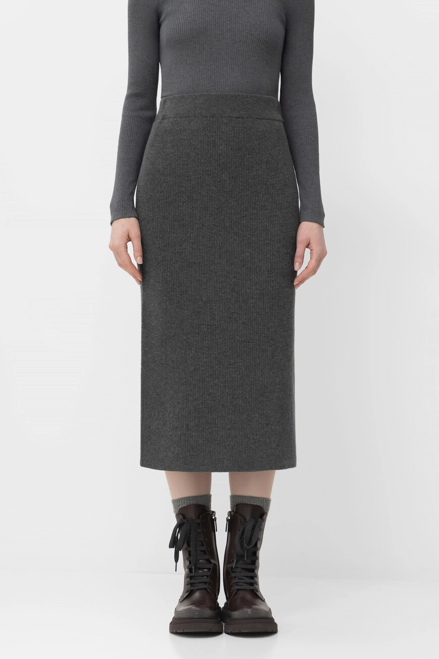 Юбка Brunello Cucinelli: шерсть, кашемир, шелк (миди)