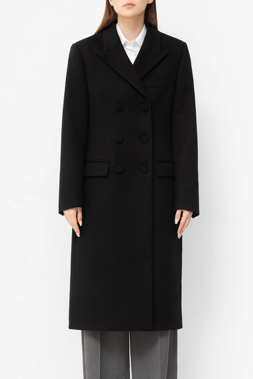 Пальто Valentino: Шерсть, Кашемир, Чёрное | Купить Онлайн