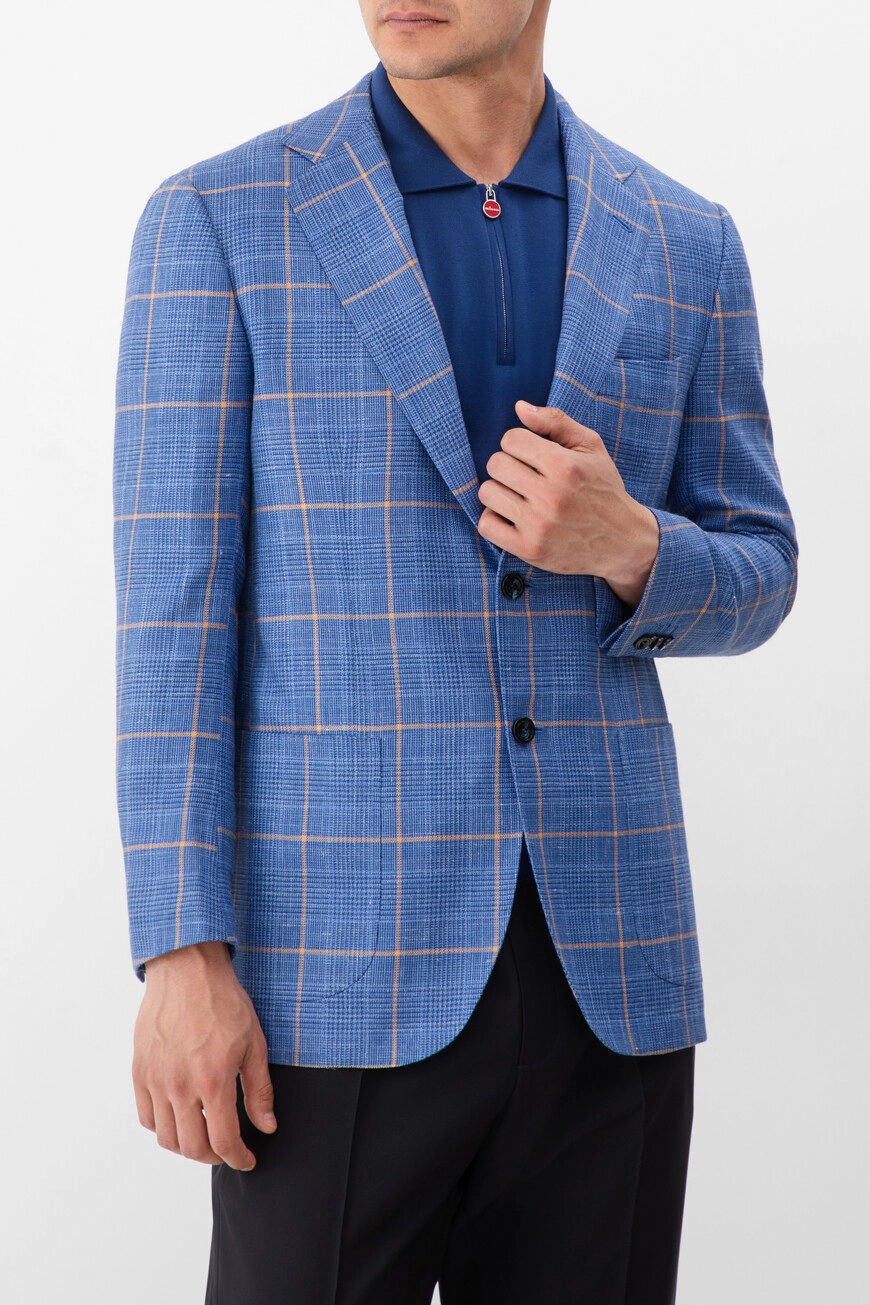 Пиджак Kiton клетчатый — купить стильный мужской пиджак