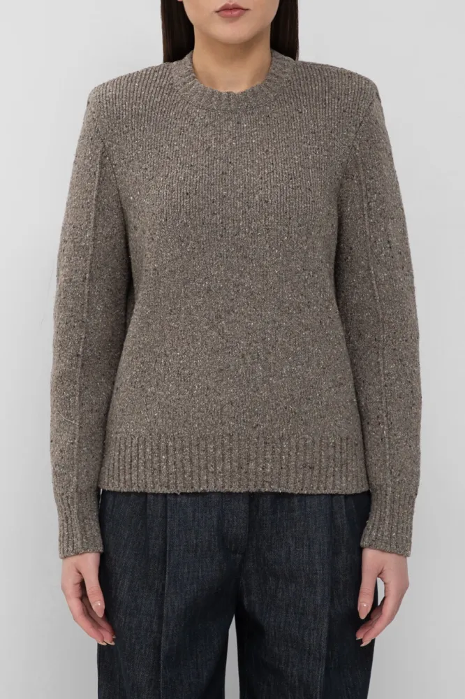 Bottega Veneta: Шерстяной свитер с воротником-стойкой