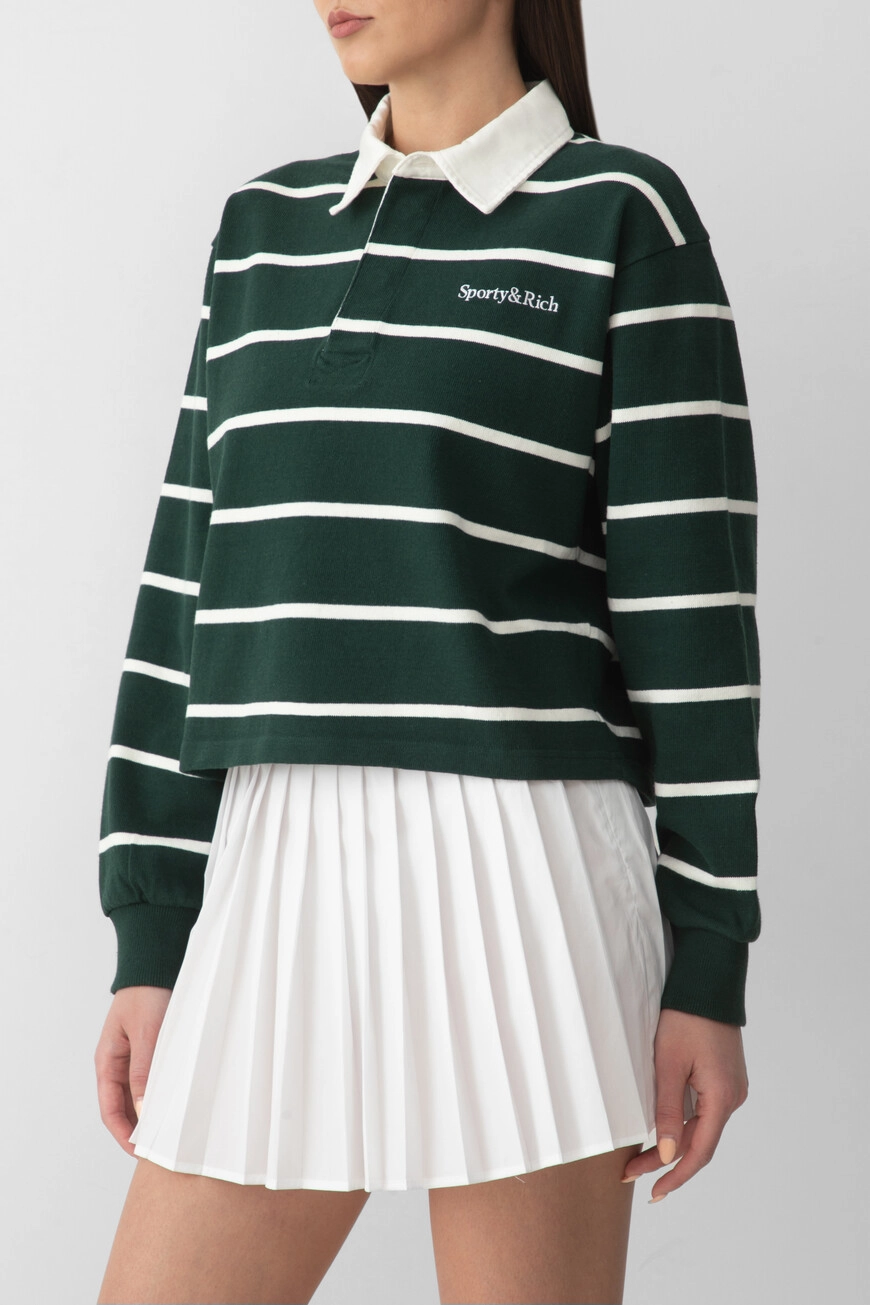 Поло Sporty & Rich Serif Logo Rugby - Купить онлайн