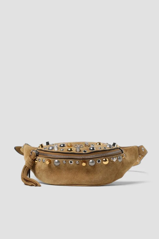 Поясная сумка Valentino из замши — купить среднюю сумку