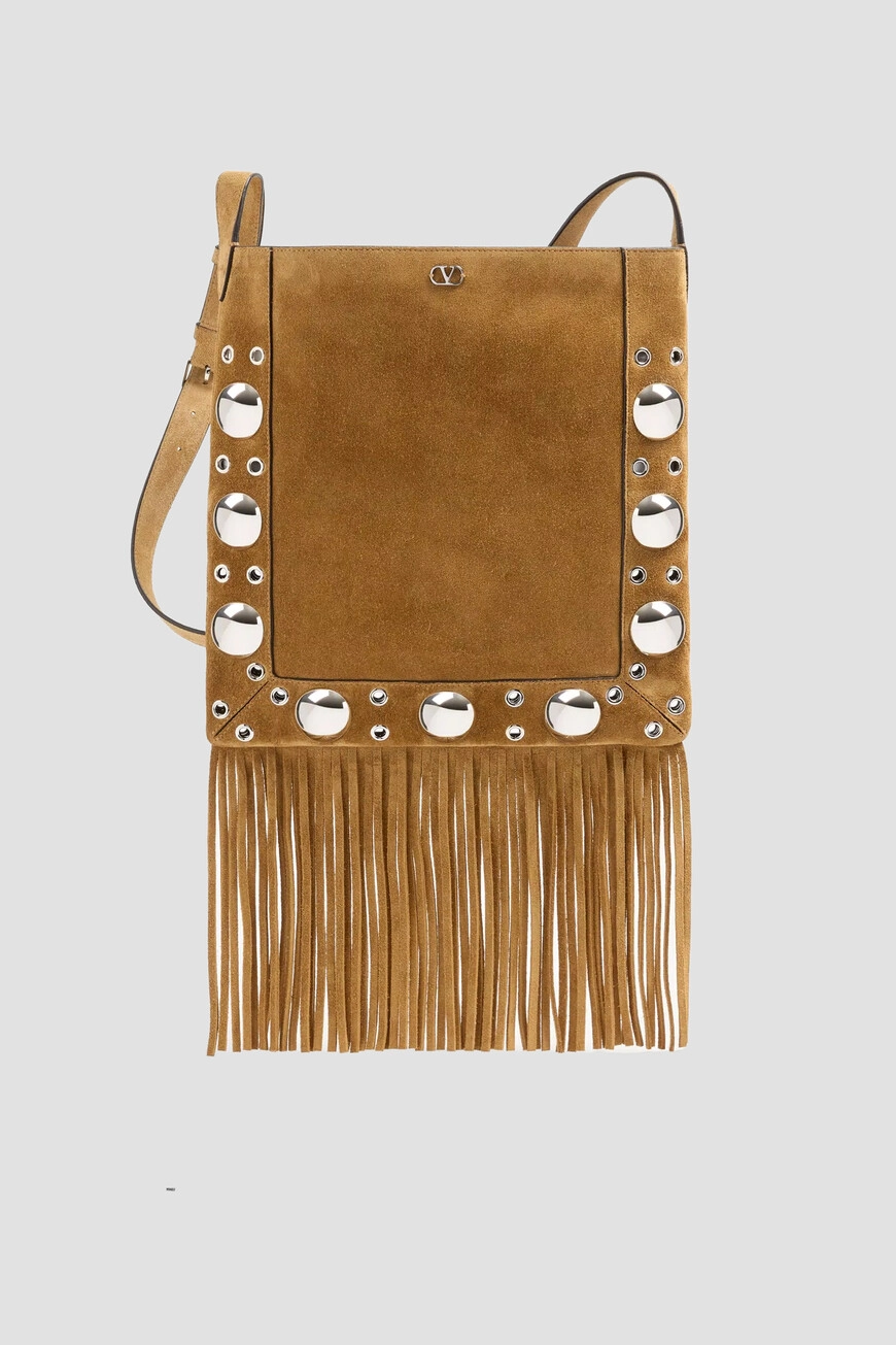 Сумка Valentino Nellcôte: замша, бахрома, VLogo