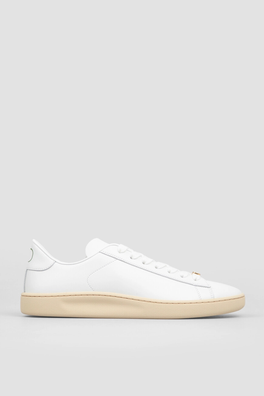 Кеды Valentino Royco: Белые кожаные VLogo Signature