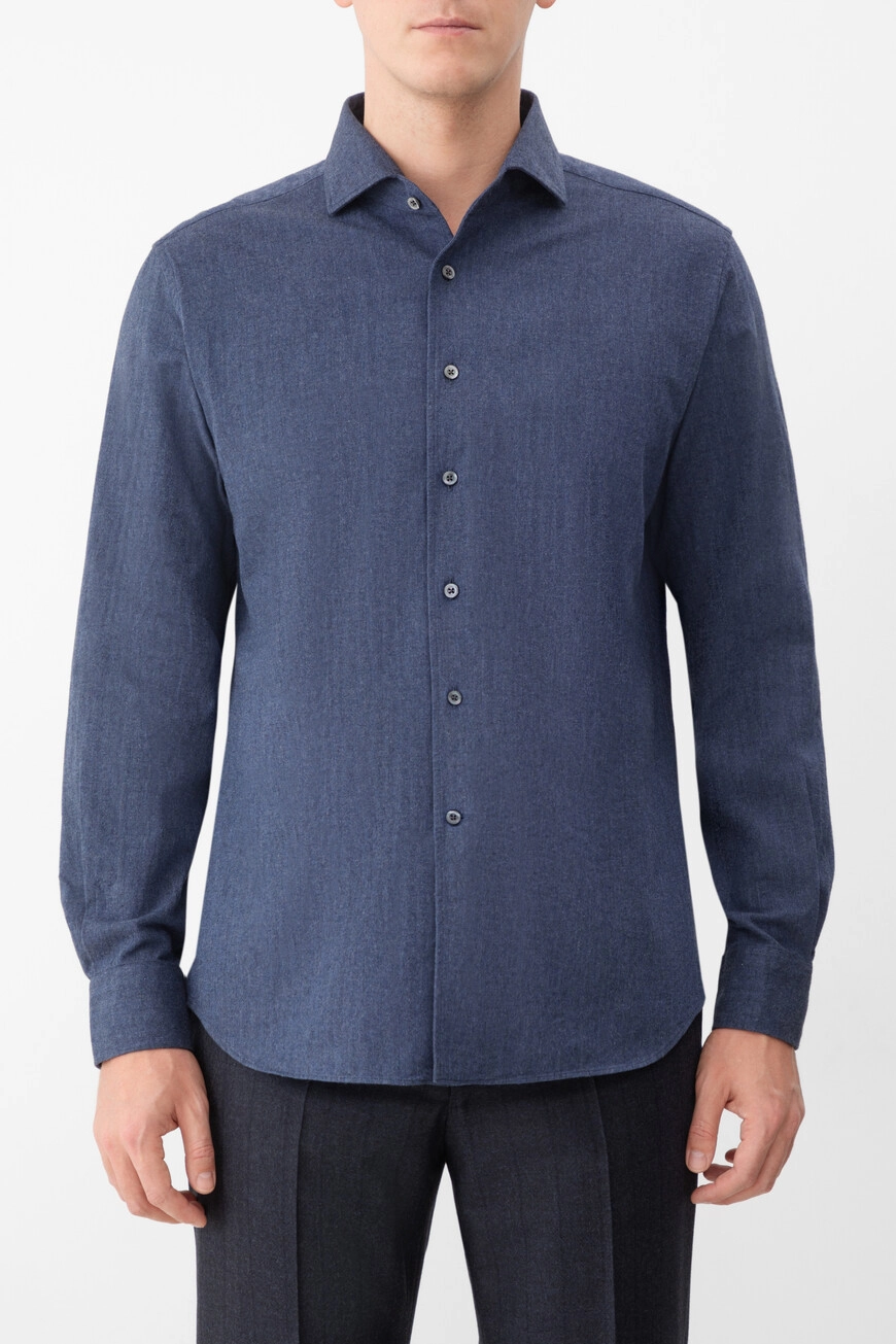 Рубашка Corneliani синяя "ёл...