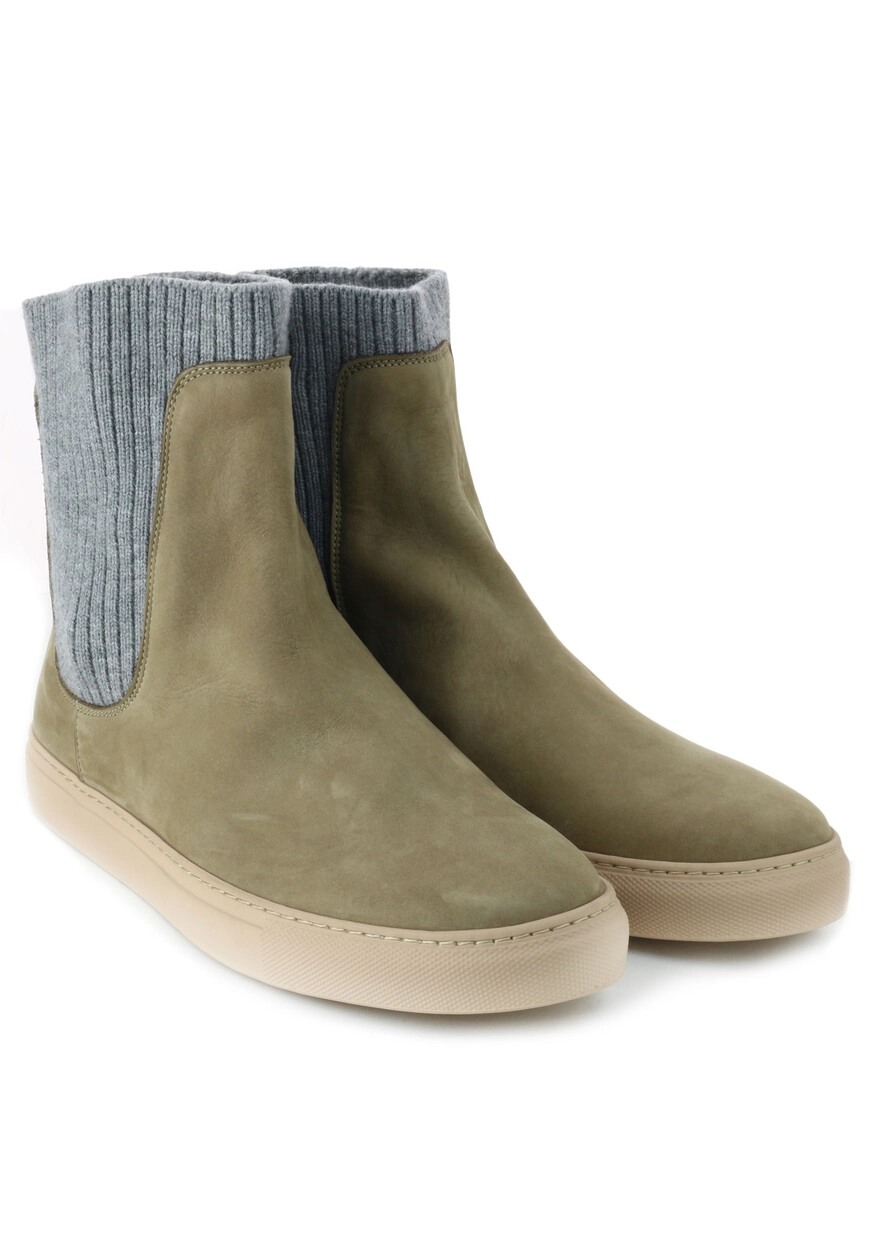 Ботинки Mandelli: Замша, Олива, Стиль. Купить Онлайн