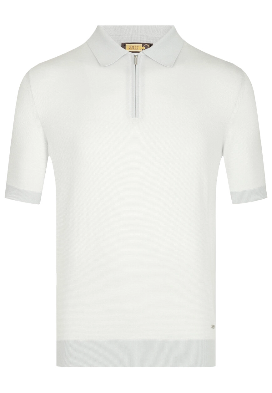 Поло Zilli: Шелк, Кашемир, Хлопок. Белый цвет. Купить