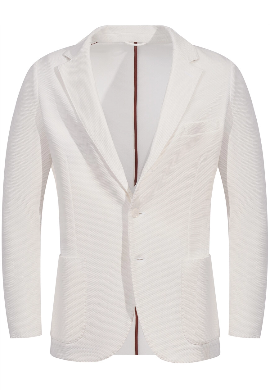 Пиджак Mandelli: Итальянская роскошь цвета слоновой кости