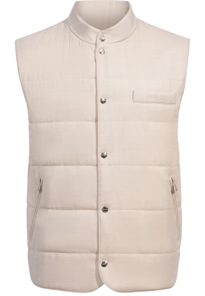 Жилет Mandelli: Шерсть, Беж. Купить онлайн!